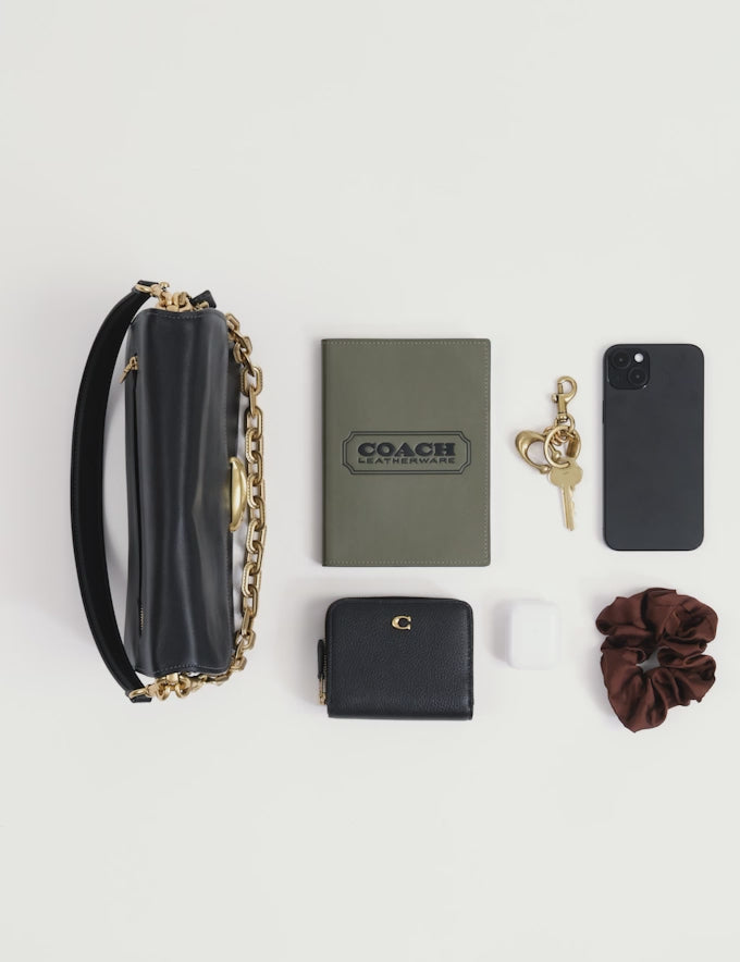 Coach Chain Tabby Shoulder Bag - Brass/Black