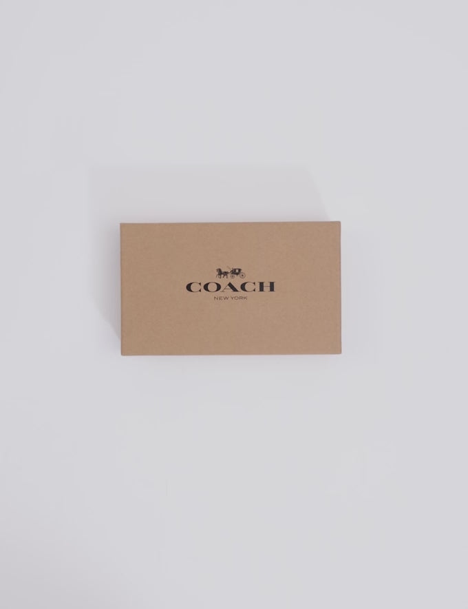 Coach Boxed Harness Buckle Cut To Size Reversible Belt, 38 Mm  -  Black Dark Brown