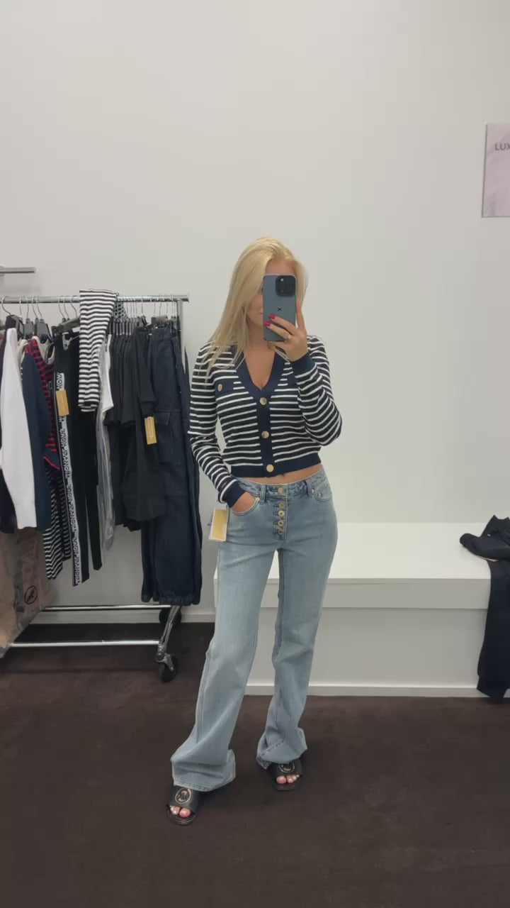 Michael Kors White Navy Cardigan