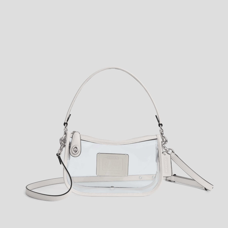 Coach Stadium Swinger Bag - Silver/Chalk
