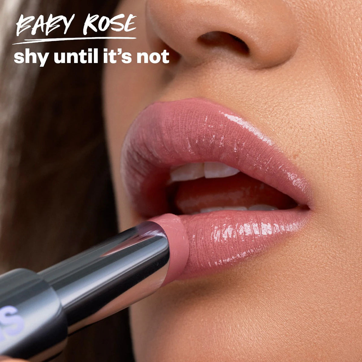 Kosas  Wet Stick Moisturizing Shiny Sheer Lipstick with Ceramides Baby Rose - neutral light pink