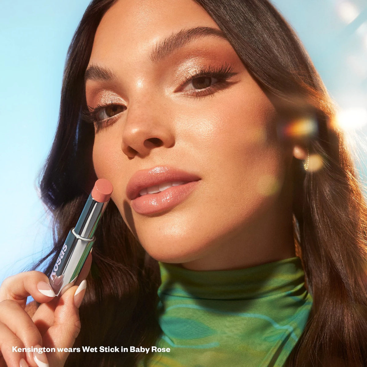 Kosas  Wet Stick Moisturizing Shiny Sheer Lipstick with Ceramides Baby Rose - neutral light pink
