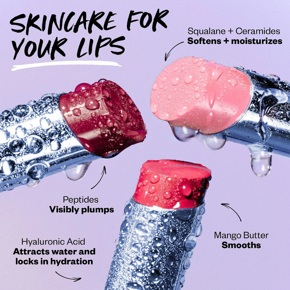 Kosas  Wet Stick Moisturizing Shiny Sheer Lipstick with Ceramides  Bikini Blaze - cool magenta