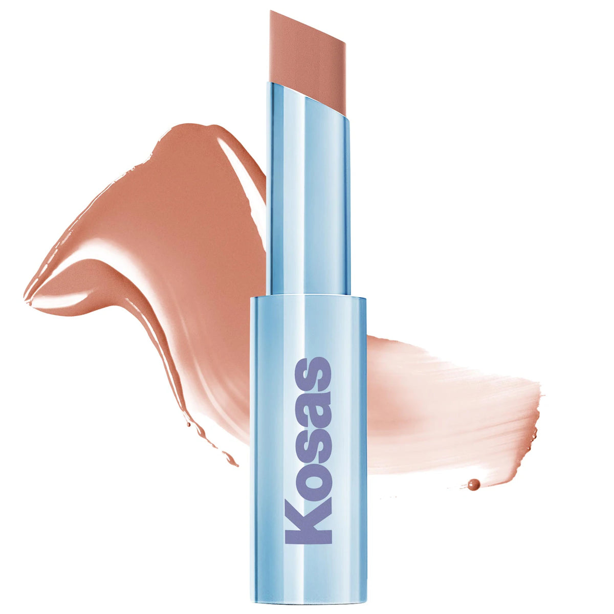 Kosas  Wet Stick Moisturizing Shiny Sheer Lipstick with Ceramides Heatwave - neutral rosy beige