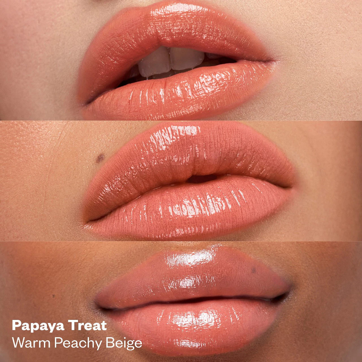 Kosas  Wet Stick Moisturizing Shiny Sheer Lipstick with Ceramides Papaya Treat - warm peachy beige