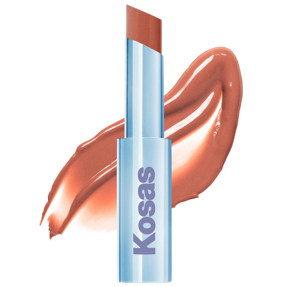 Kosas  Wet Stick Moisturizing Shiny Sheer Lipstick with Ceramides Papaya Treat - warm peachy beige