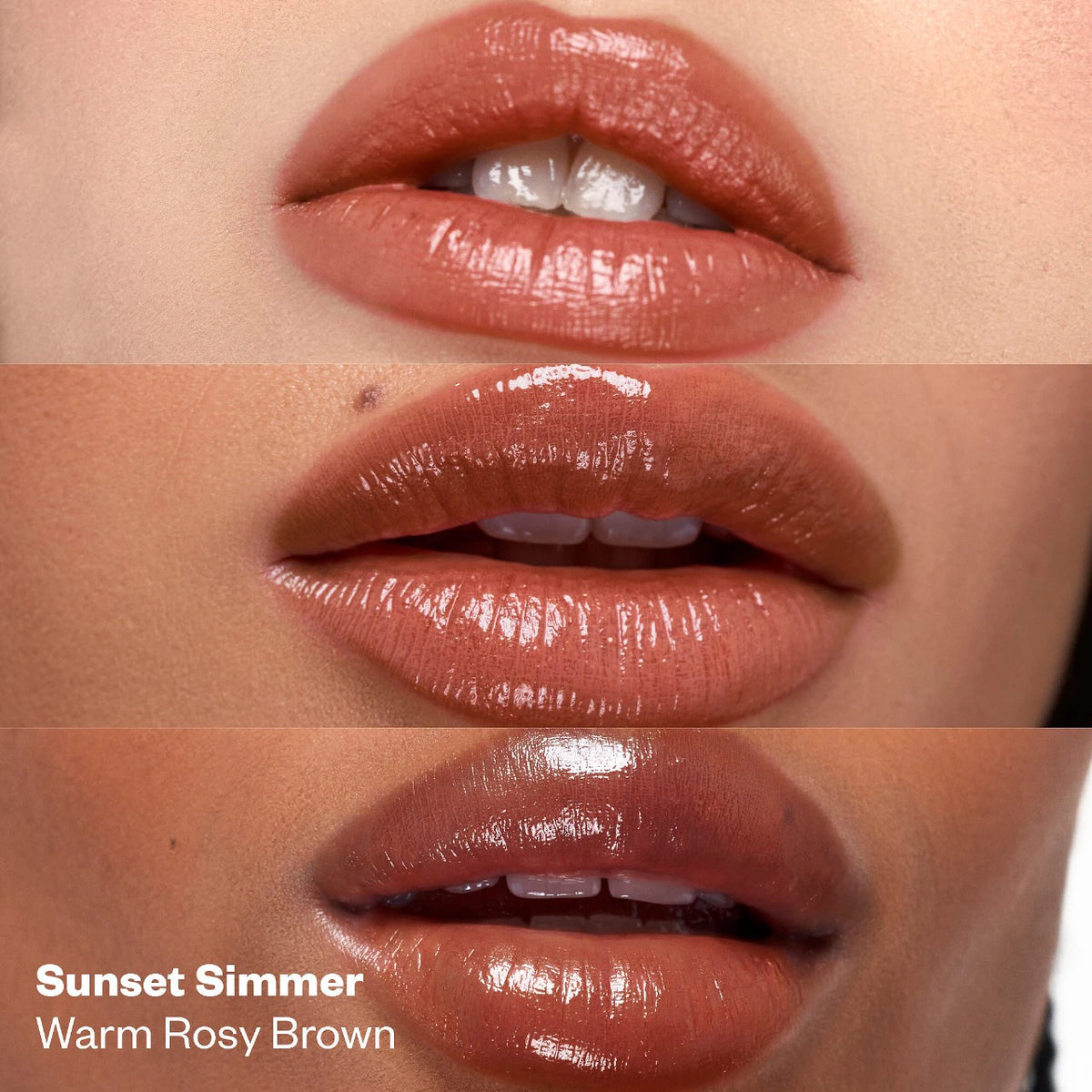 Kosas  Wet Stick Moisturizing Shiny Sheer Lipstick with Ceramides Sunset Simmer - warm rosy brown