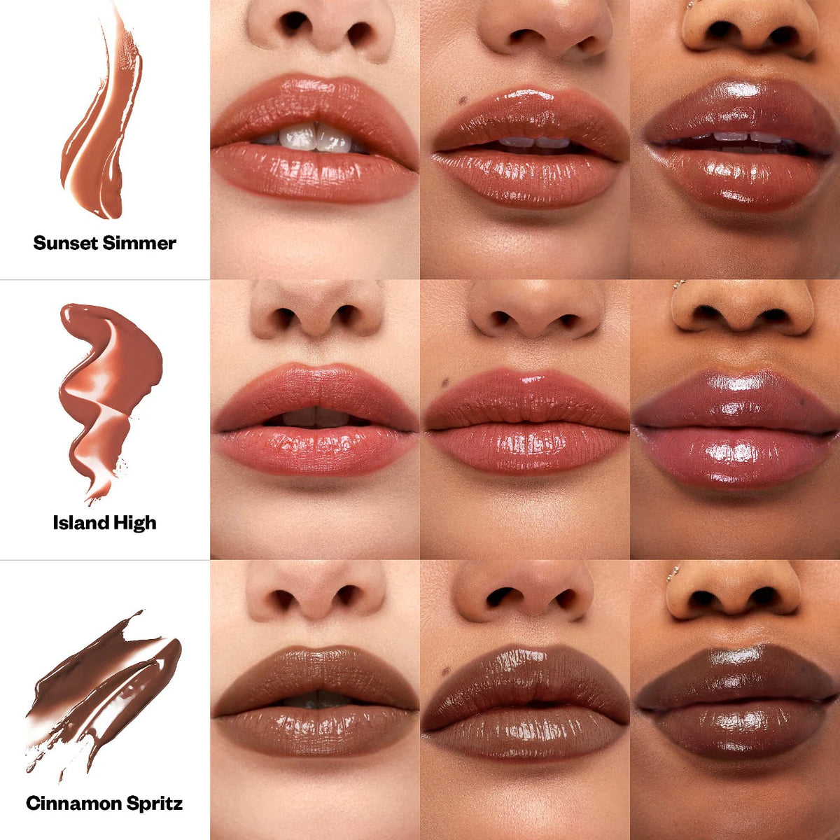 Kosas  Wet Stick Moisturizing Shiny Sheer Lipstick with Ceramides Island High - warm toasty red