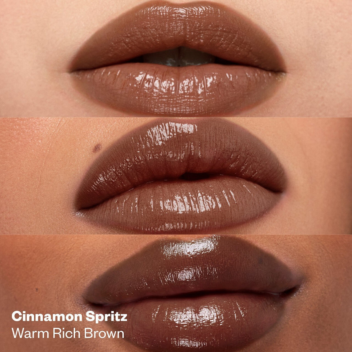 Kosas  Wet Stick Moisturizing Shiny Sheer Lipstick with Ceramides Cinnamon Spritz - warm rich brown