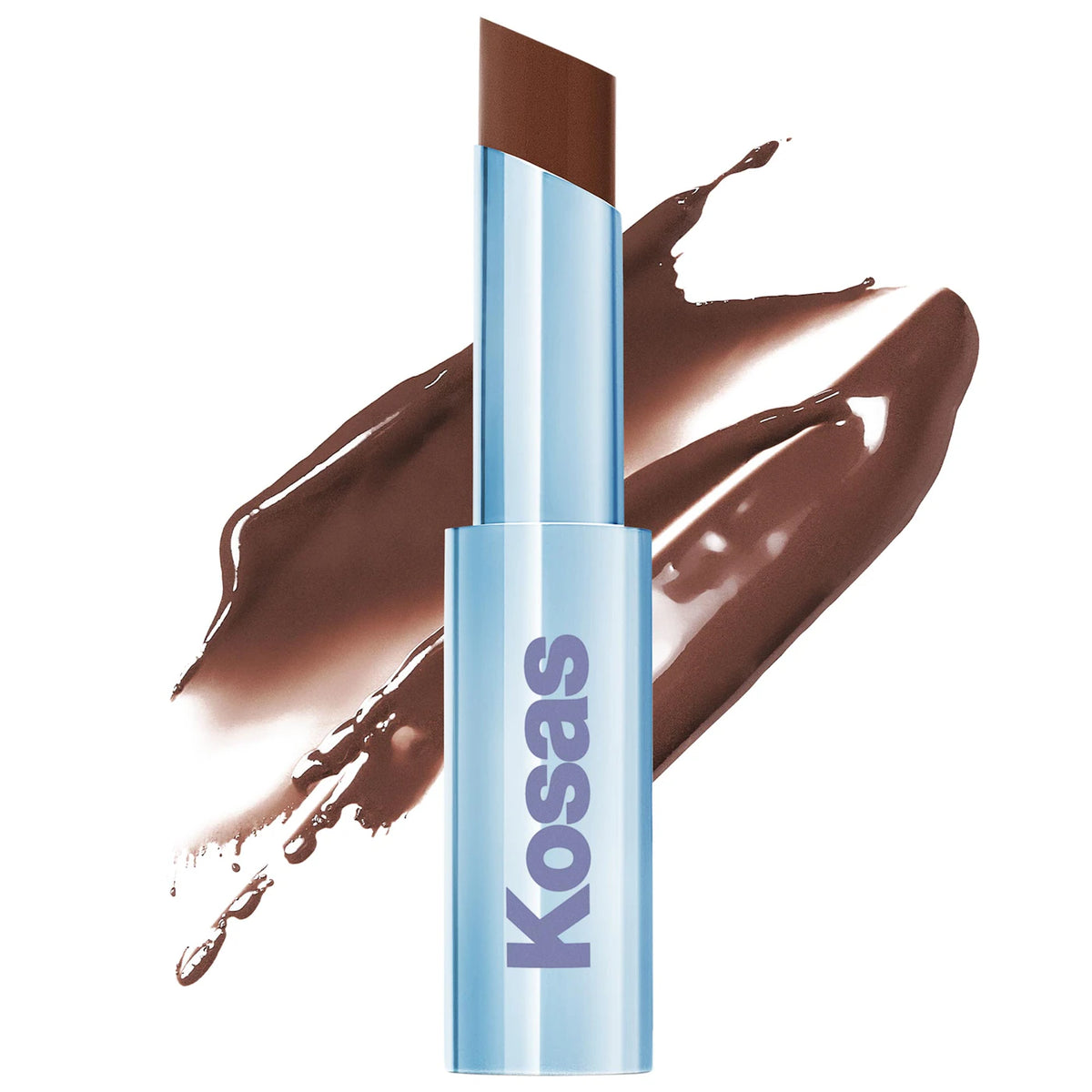Kosas  Wet Stick Moisturizing Shiny Sheer Lipstick with Ceramides Cinnamon Spritz - warm rich brown