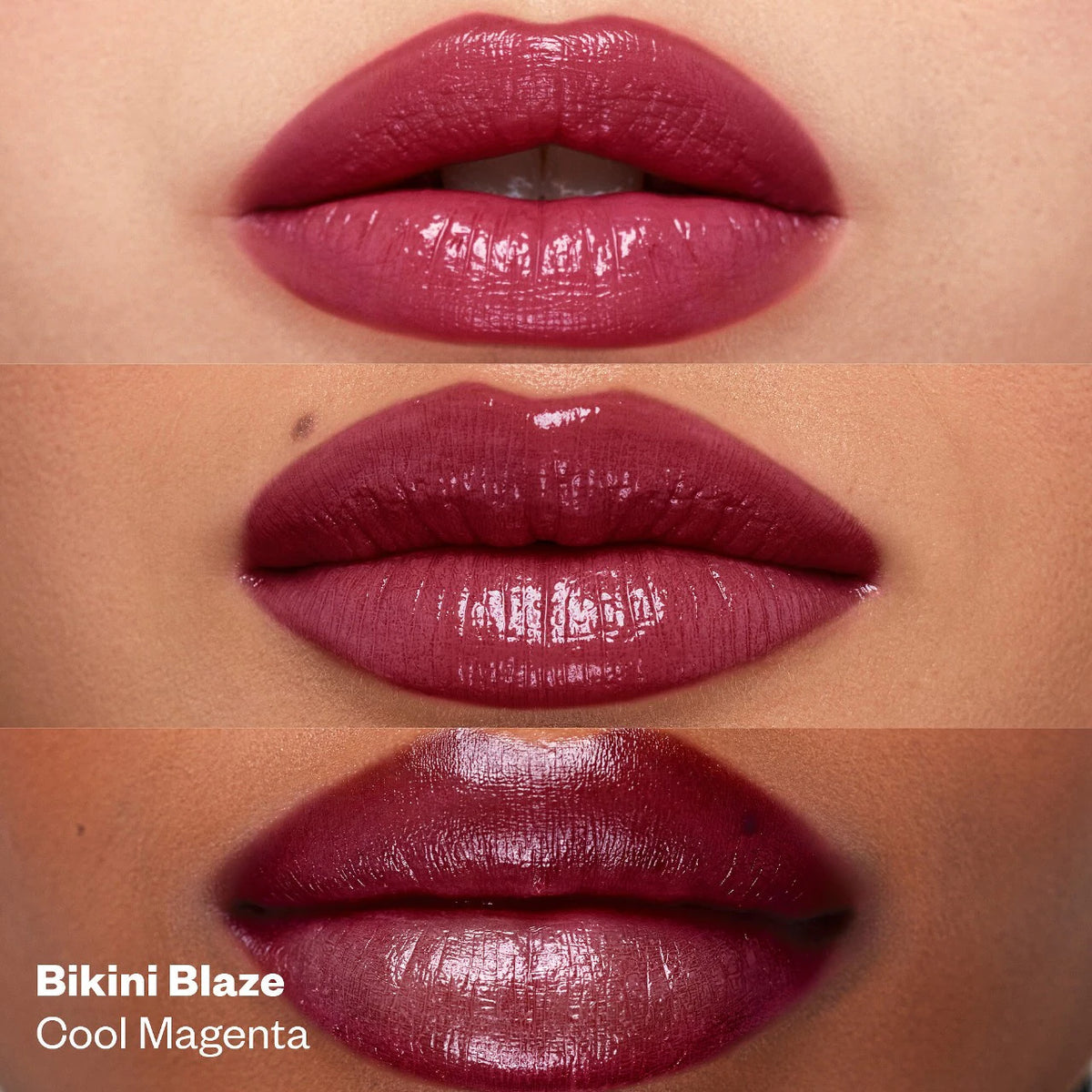 Kosas  Wet Stick Moisturizing Shiny Sheer Lipstick with Ceramides  Bikini Blaze - cool magenta