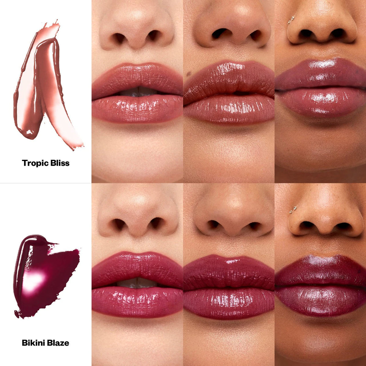 Kosas  Wet Stick Moisturizing Shiny Sheer Lipstick with Ceramides  Bikini Blaze - cool magenta