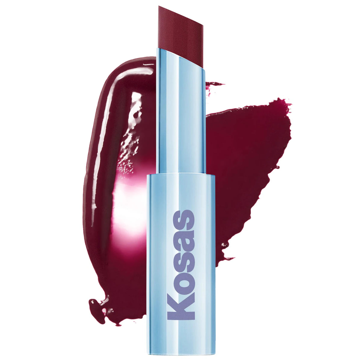 Kosas  Wet Stick Moisturizing Shiny Sheer Lipstick with Ceramides  Bikini Blaze - cool magenta