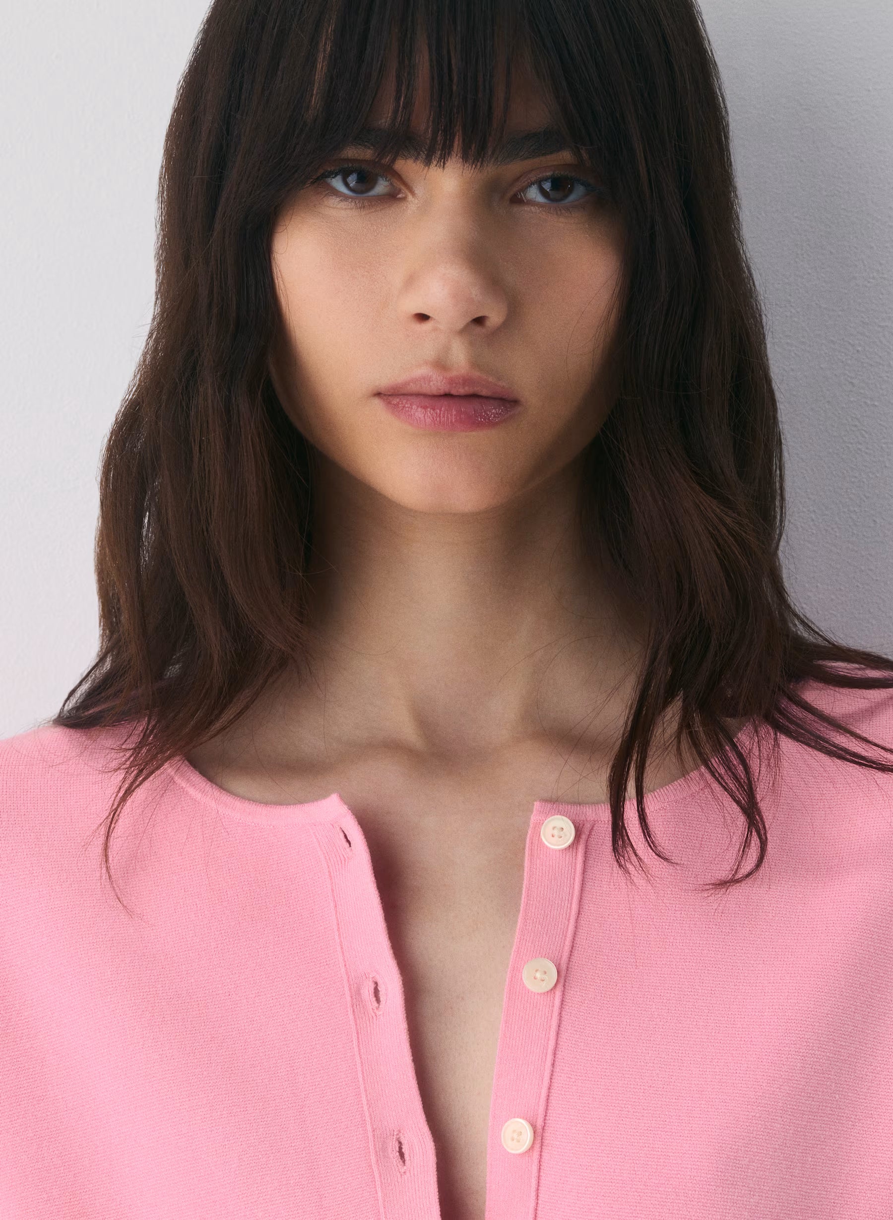 Aritzia Golightly Cardigan - Wonder Yarn - Jellybean Pink