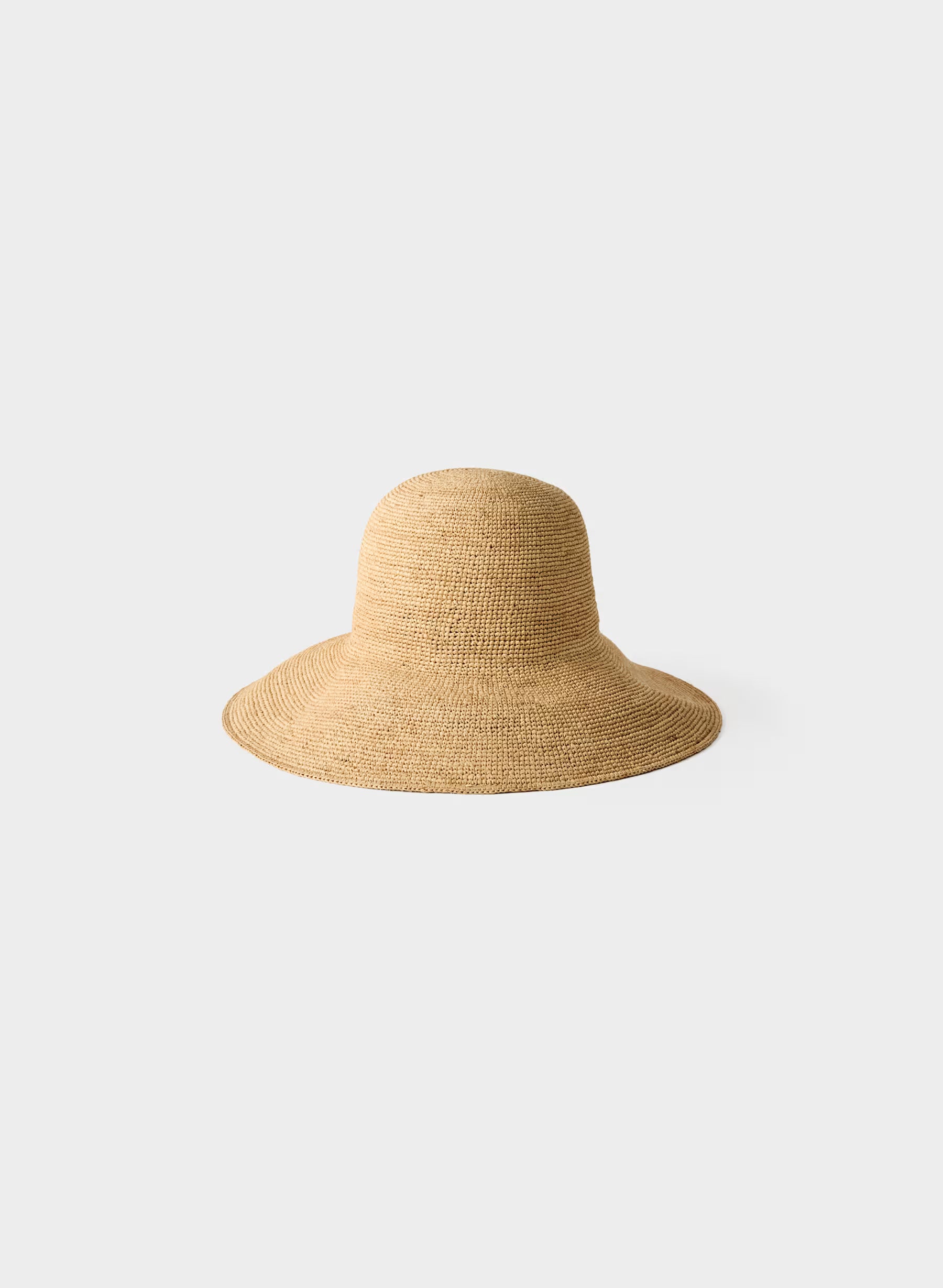 Aritzia Sunbeam Raffia Medium-Brim Hat-Sandy Beige