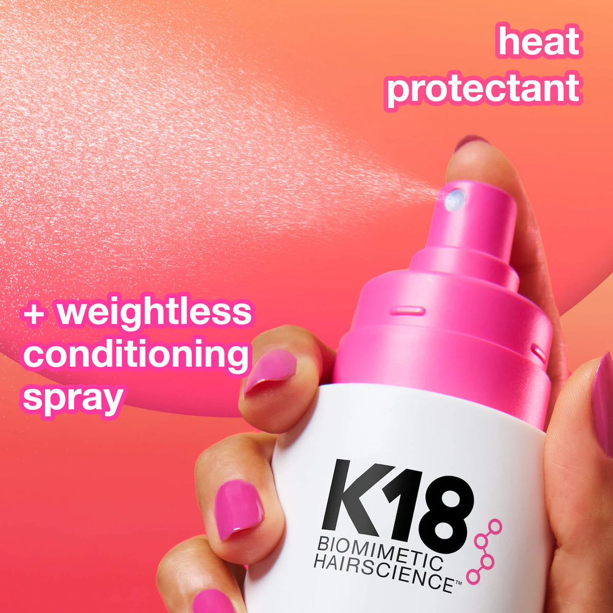 K18 Biomimetic Hairscience  Mini HeatBounce™ Leave-In Conditioner Heat Protectant-1.6 oz/47 mL