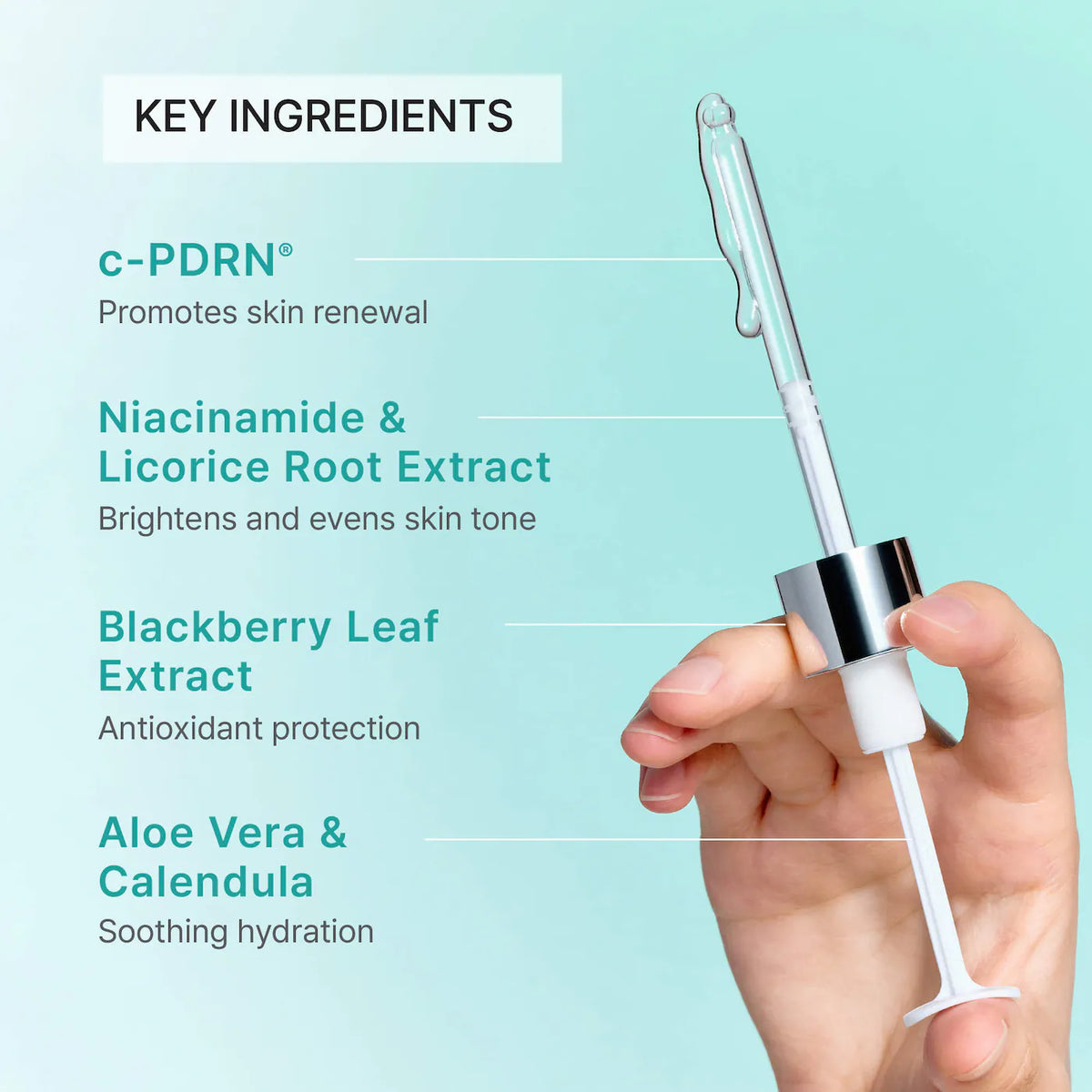 Rejuran Turnover Ampoule c-PDRN® 0.5% Renewing Serum for Smooth Texture & Glass Skin 30 ML