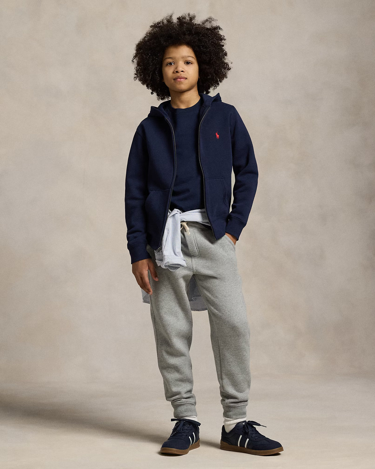 Ralph Lauren Boy's Cotton Jersey Crewneck Tee  -  Cruise Navy