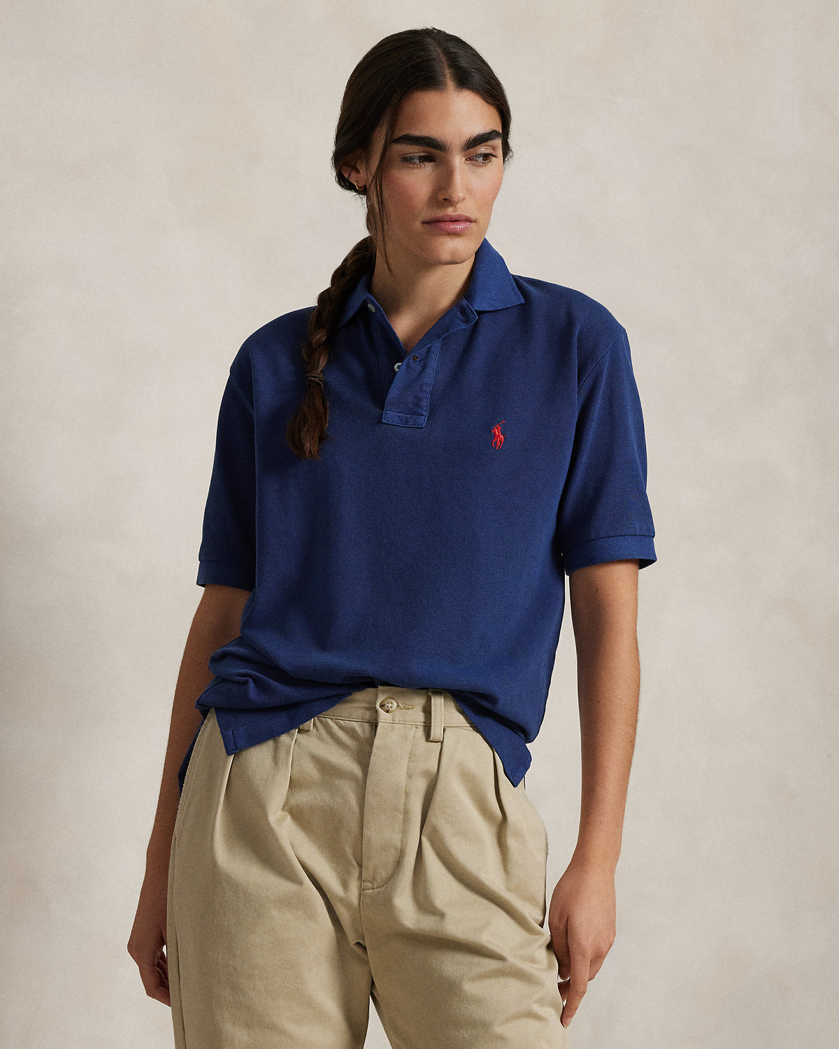 Ralph Lauren Unisex Original Fit Mesh Polo Shirt   -  Newport Navy