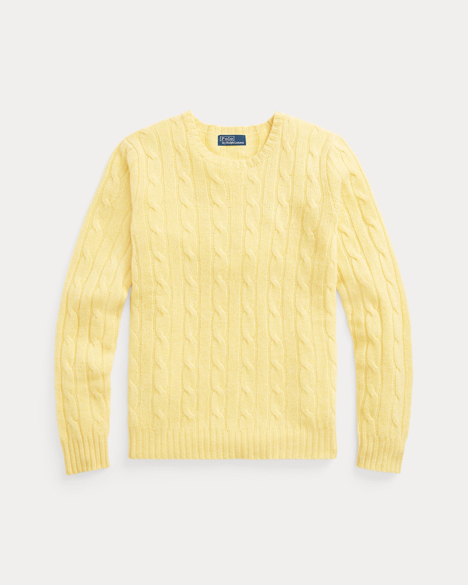 Ralph Lauren Women's Cable-Knit Cashmere Sweater - Fall Yellow