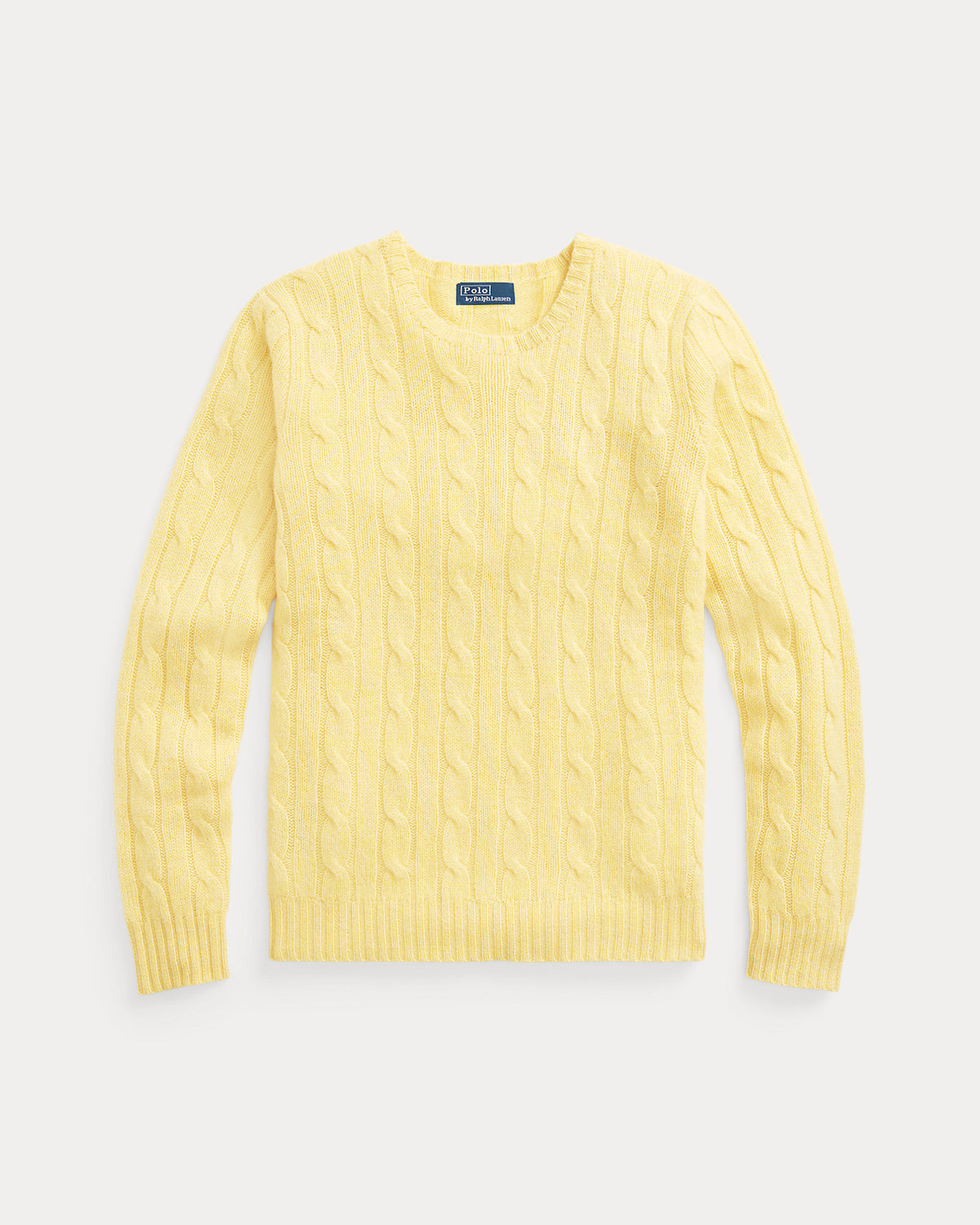 Ralph Lauren Women's The Iconic Cable-Knit Cashmere Sweater - Fall Yellow