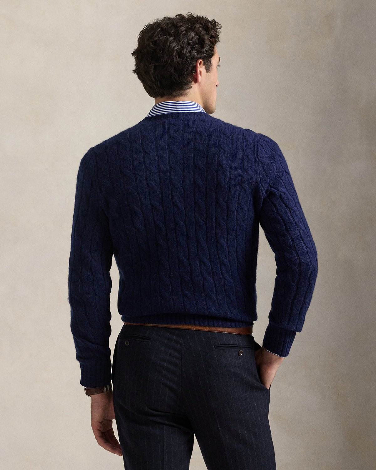 Ralph Lauren Unisex The Iconic Cable-Knit Cashmere Sweater - Bright Navy