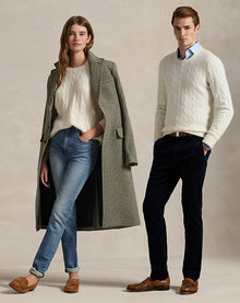Ralph Lauren Unisex The Iconic Cable-Knit Cashmere Sweater - Cream