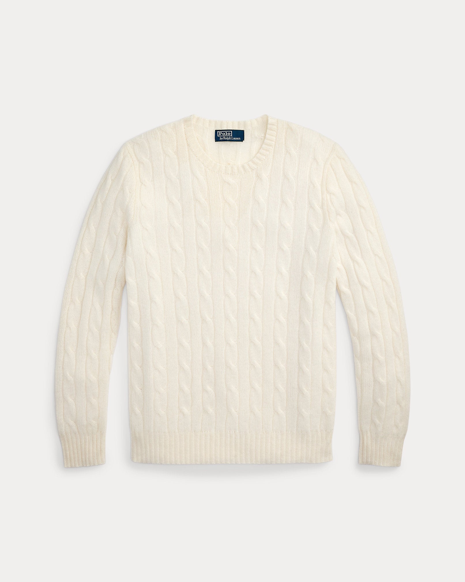 Ralph Lauren Unisex The Iconic Cable-Knit Cashmere Sweater - Cream