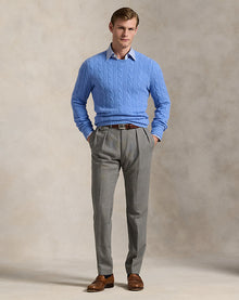 Ralph Lauren Unisex The Iconic Cable-Knit Cashmere Sweater - New Litchfield Blue