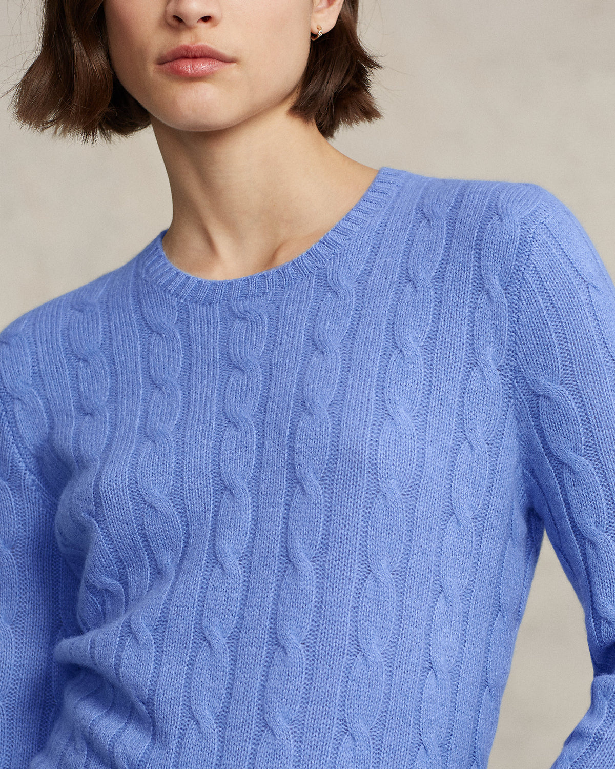 Ralph Lauren Unisex The Iconic Cable-Knit Cashmere Sweater - New Litchfield Blue