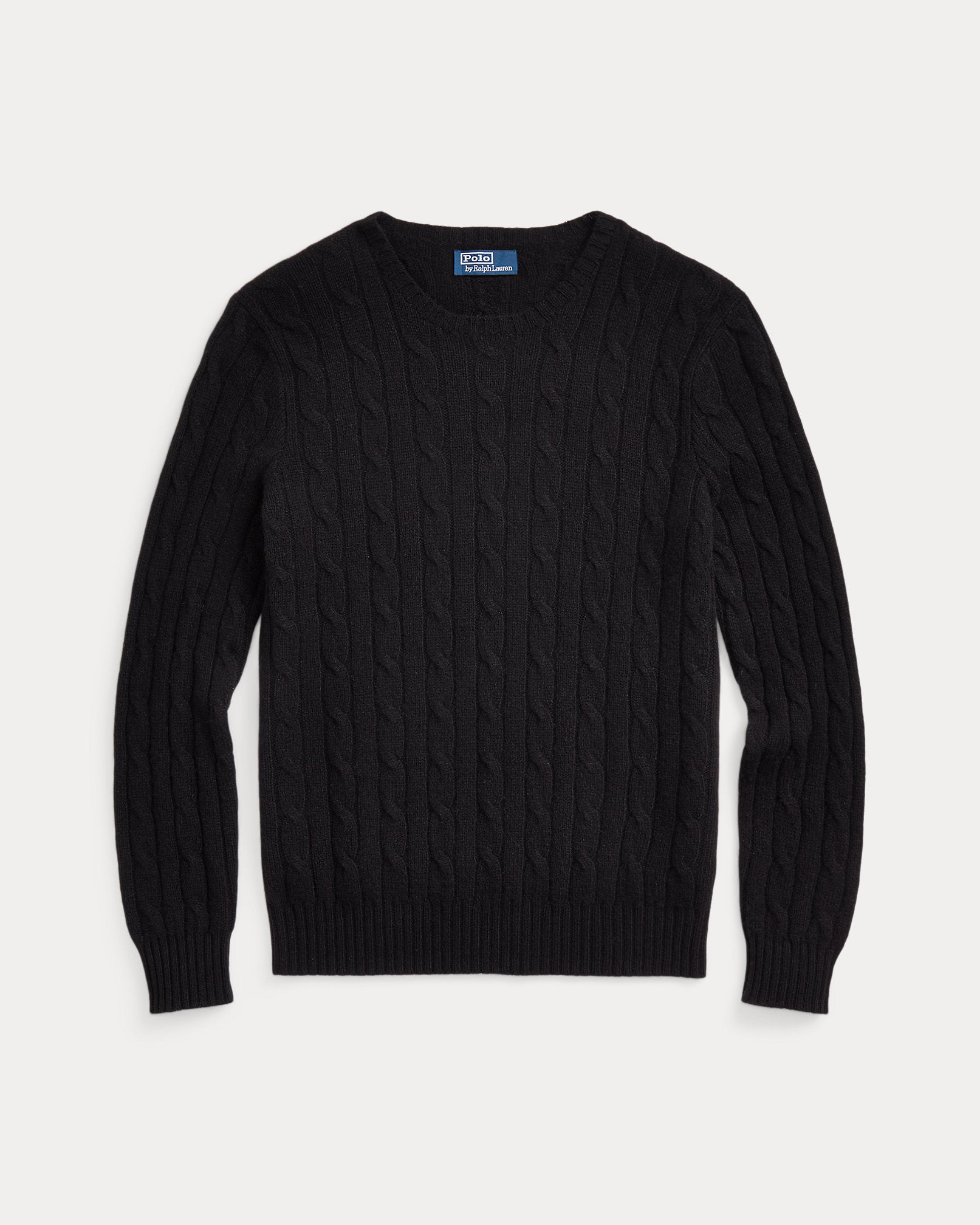 Ralph Lauren Unisex The Iconic Cable-Knit Cashmere Sweater - Polo Black