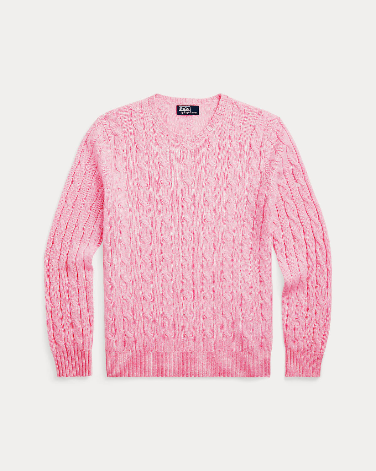 Ralph Lauren Unisex The Iconic Cable-Knit Cashmere Sweater - Dusty Carmel Pink