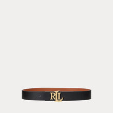 Ralph Lauren Reversible Pebbled Leather Wide Belt ( 4cm ) Black/Lauren Tan
