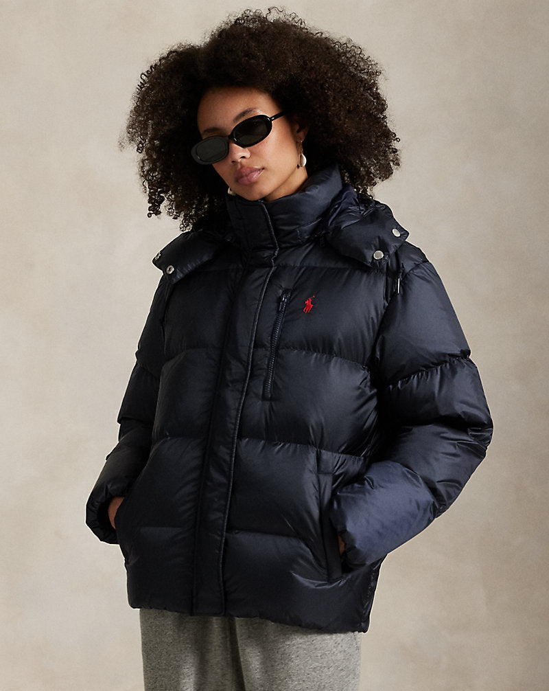 Ralph Lauren Women's Mid-Weight Down Puffer Jacket - RL Navy