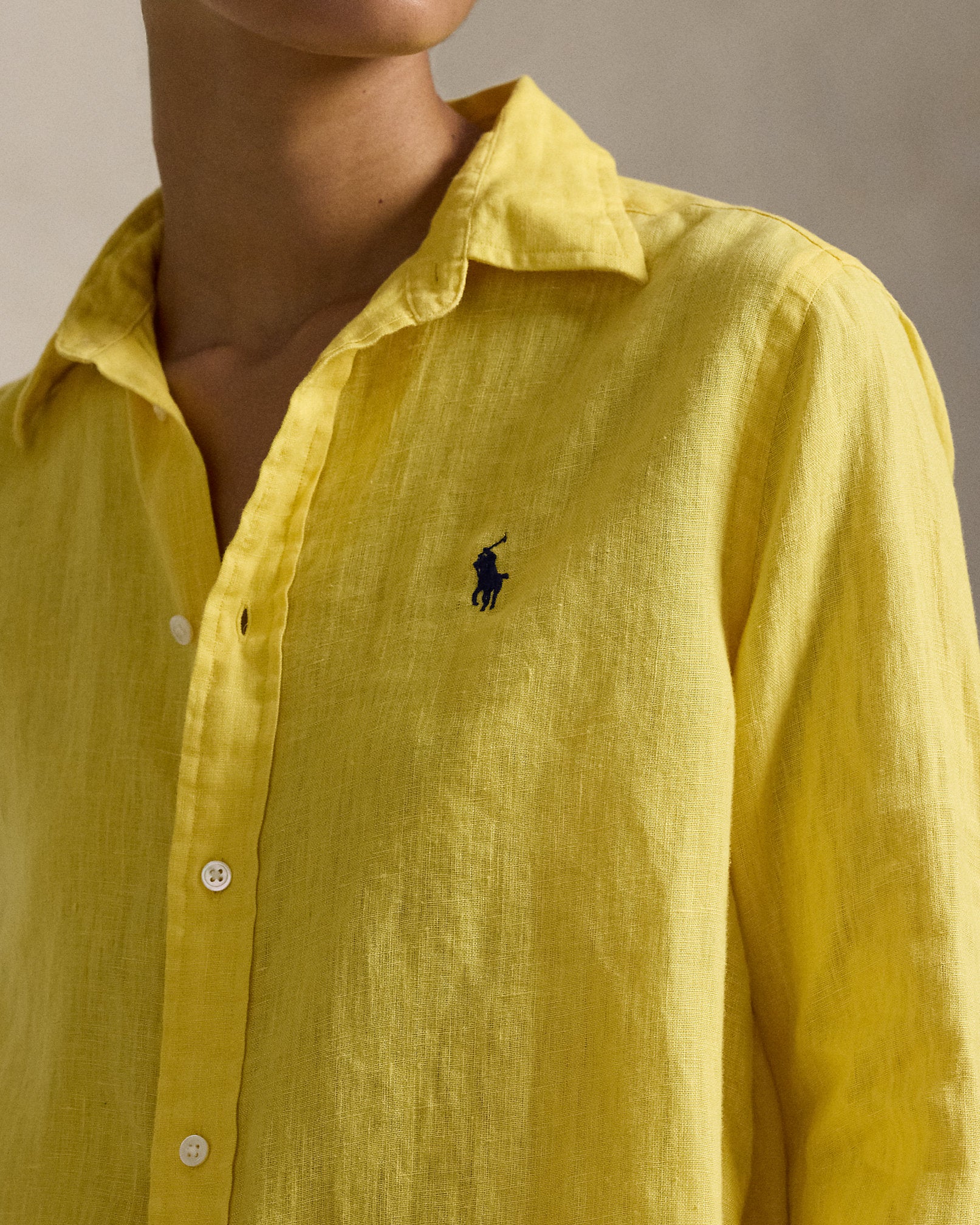 Ralph Lauren Women Classic Fit Linen Shirt Polo Ralph Lauren
