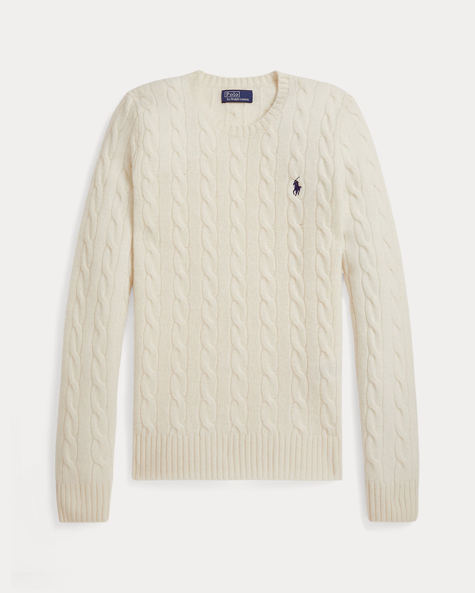 Ralph Lauren Cable-Knit Wool-Cashmere Sweater - Authentic Cream