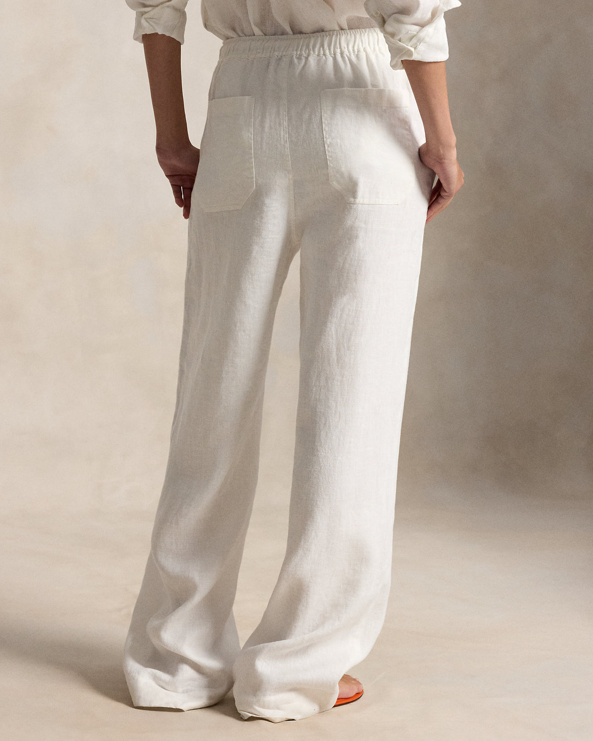 Ralph Lauren Women Linen Drawstring Pant - Nevis