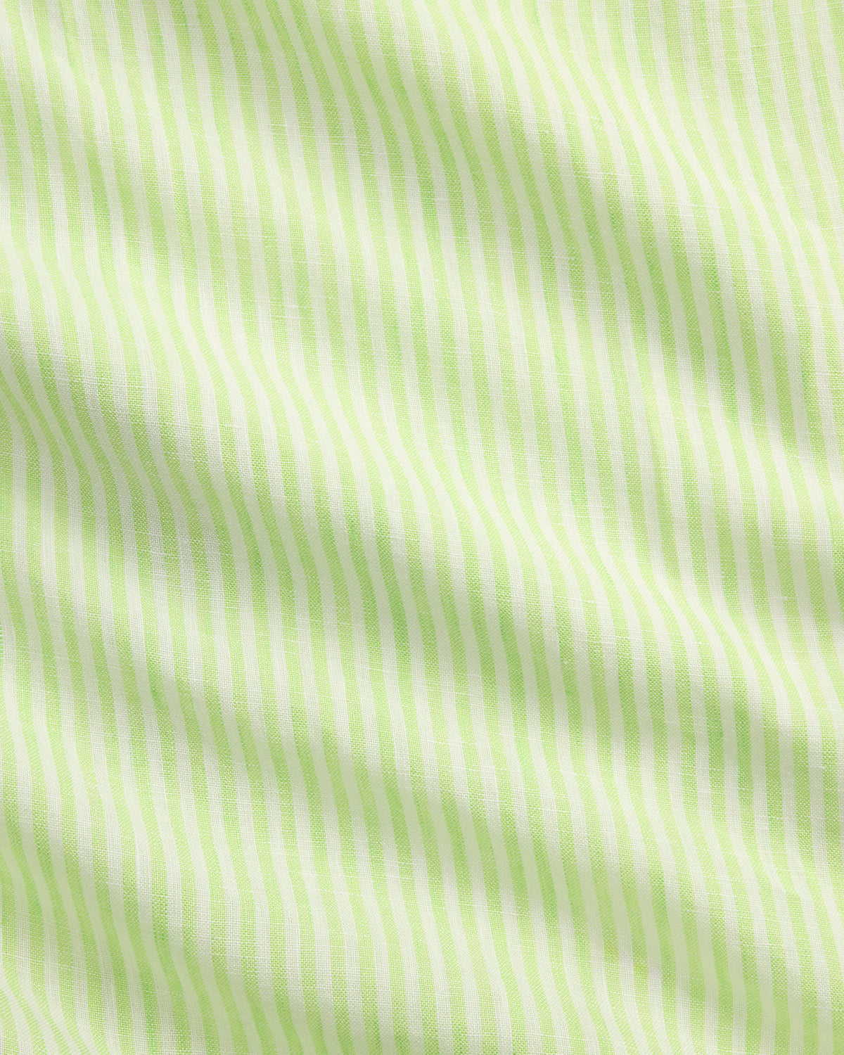 Ralph Lauren Women Classic Fit Striped Linen Shirt  -  Electric Lime/White