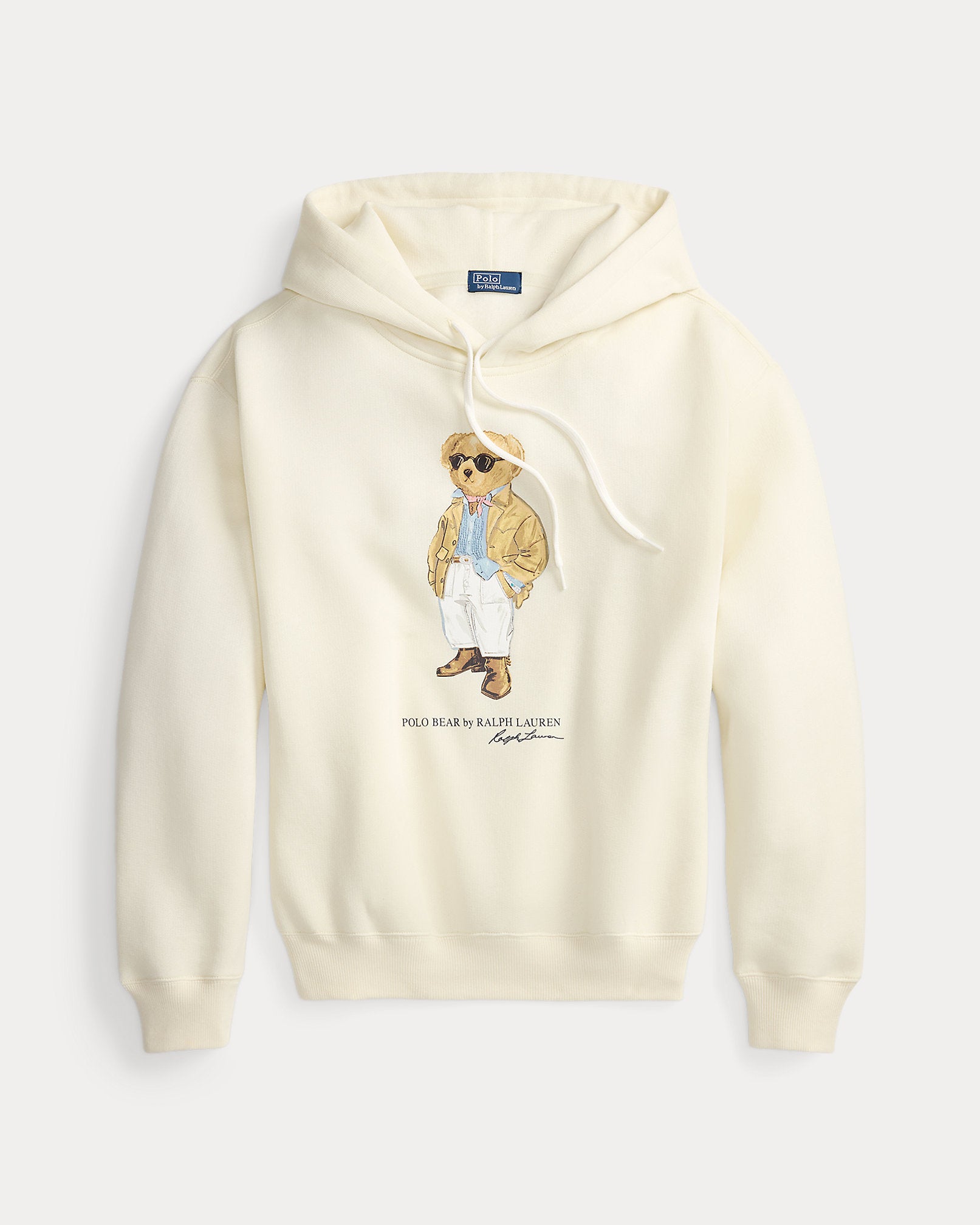 Ralph Lauren Polo Bear Fleece Hoodie-Parchment Cream