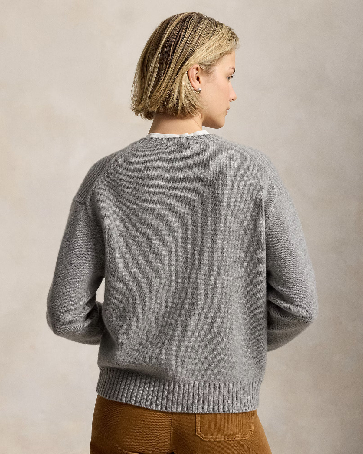 Ralph Lauren Women  Polo Bear Wool-Cashmere Sweater  -   Outpost Gray Hthr