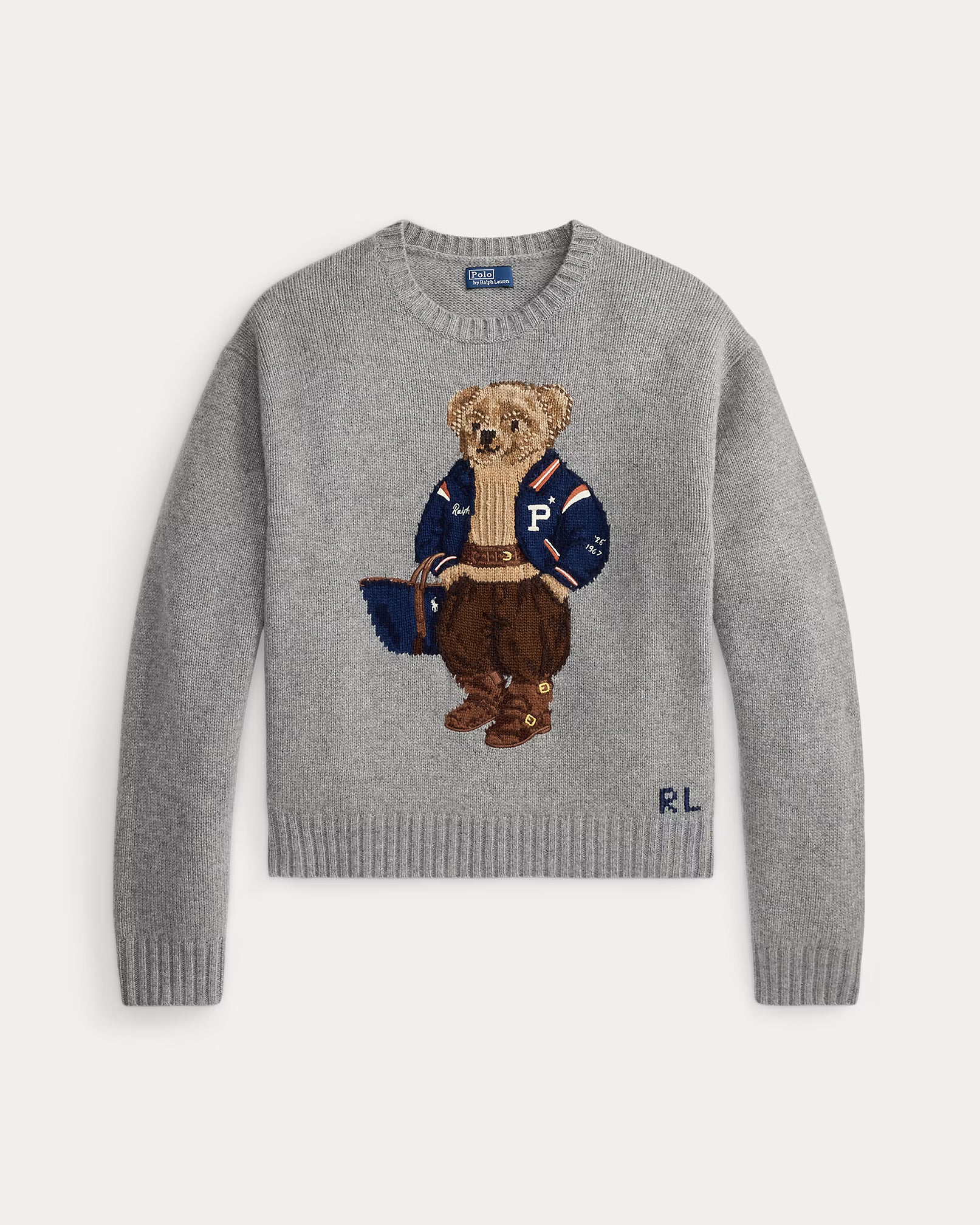 Ralph Lauren Women  Polo Bear Wool-Cashmere Sweater  -   Outpost Gray Hthr