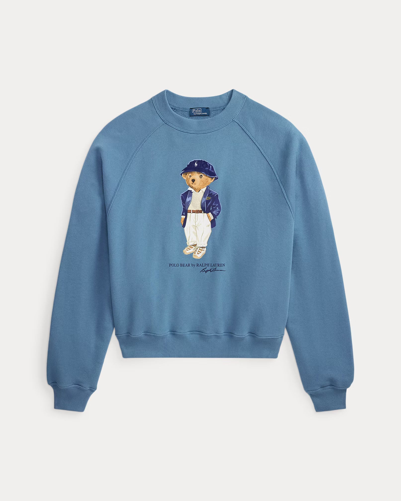 Ralp Lauren Women Polo Bear Lightweight Fleece Crewneck  - Camp Blue