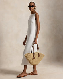 Ralph Lauren Women Linen Column Dress  - White