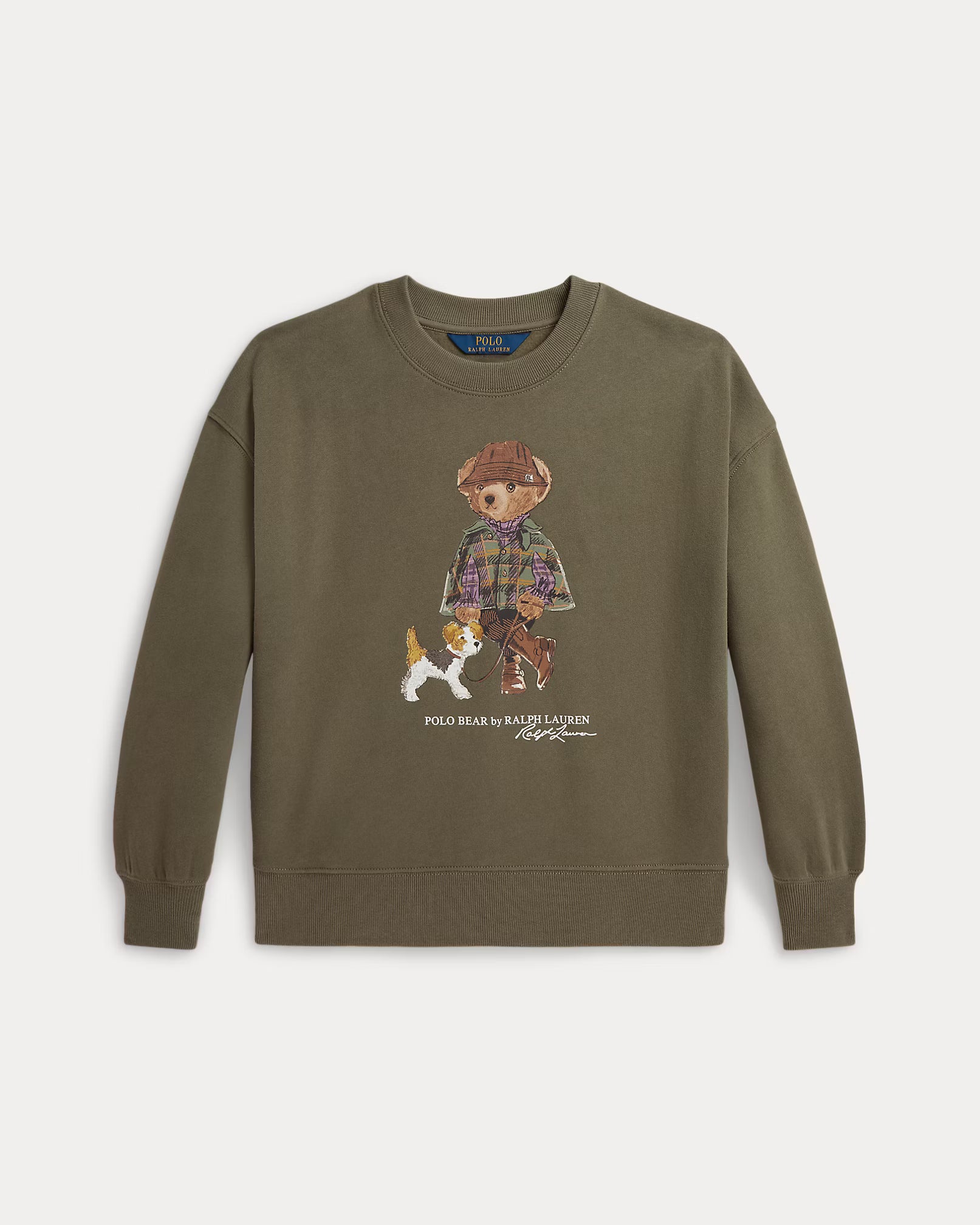 Ralph Lauren Girls Polo Bear Fleece Sweatshirt  - Cruise Olive