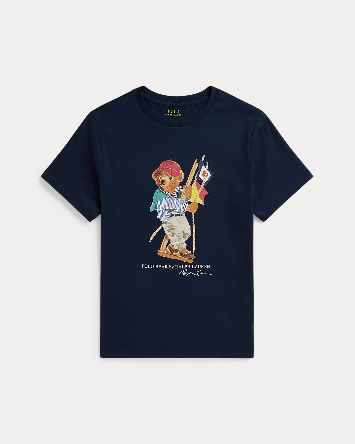 Ralph Lauren Boy's Polo Bear Cotton Jersey Tee  -  Newport Navy