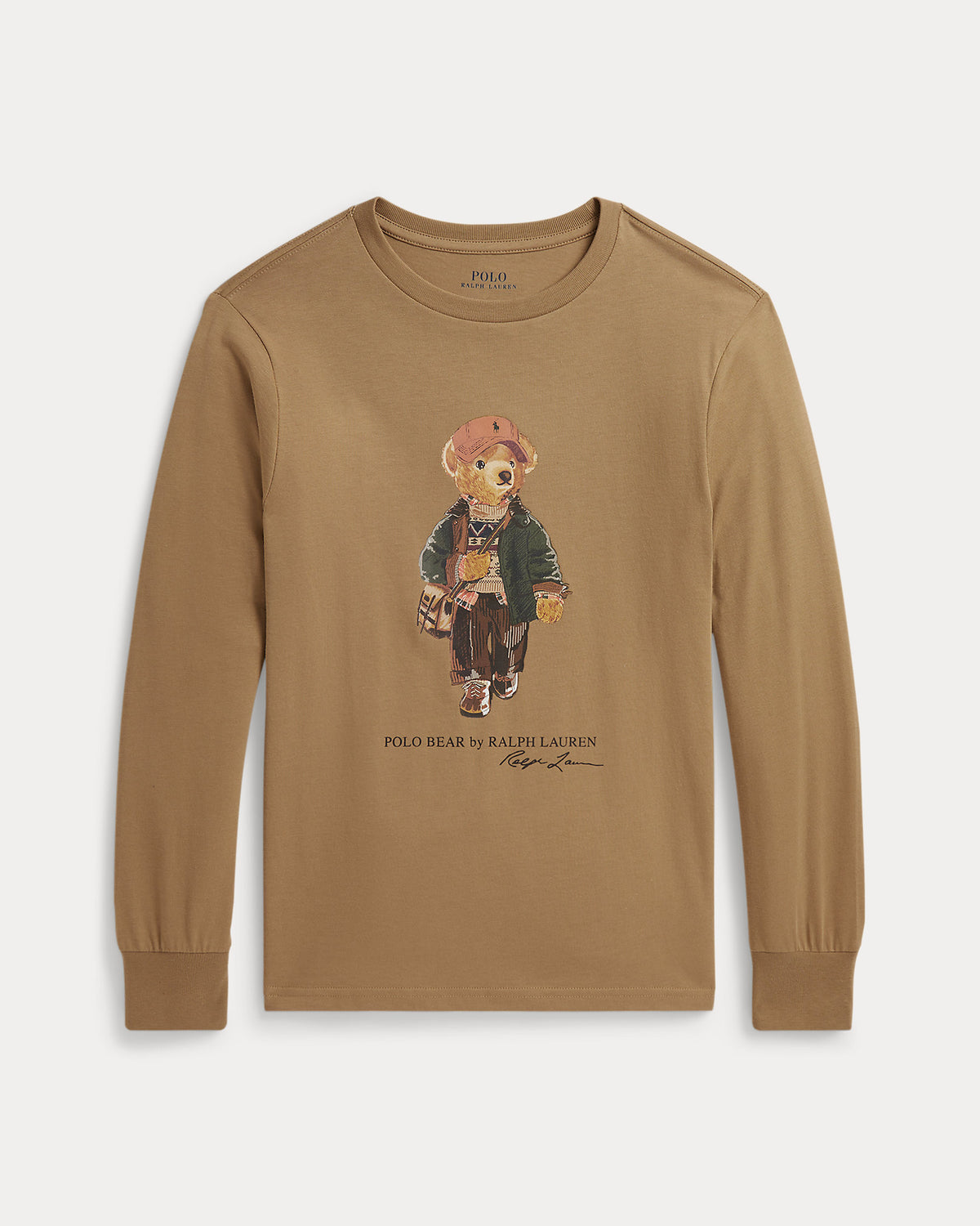 Ralph Lauren Men Polo Bear Cotton Jersey Tee  -  Camel