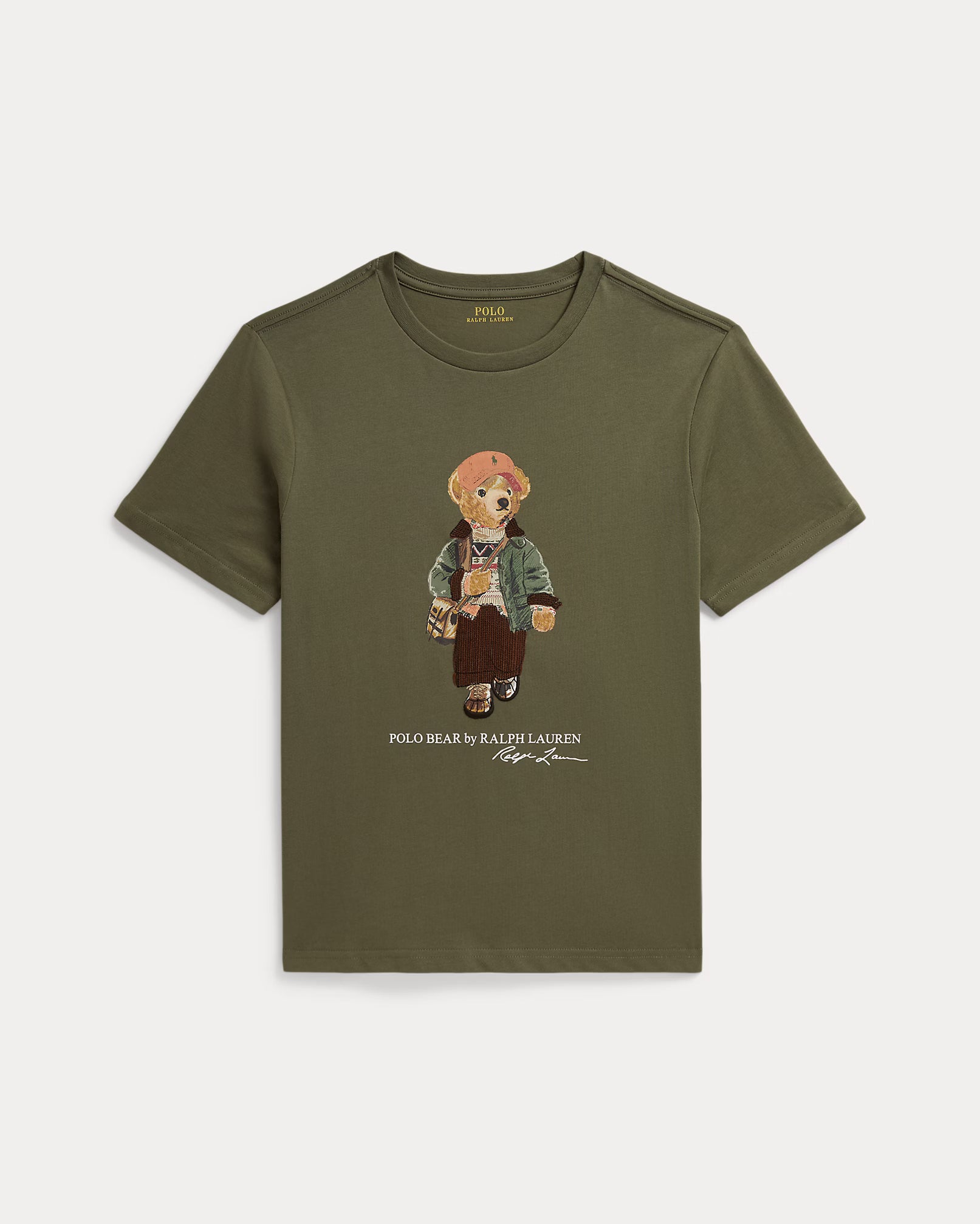 Ralp Lauren Boys Polo Bear Cotton Jersey Tee  - Cruise Olive