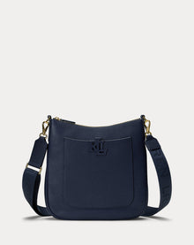 Ralph Lauren Pebbled Leather Large Cameryn Crossbody  -  Refined Navy
