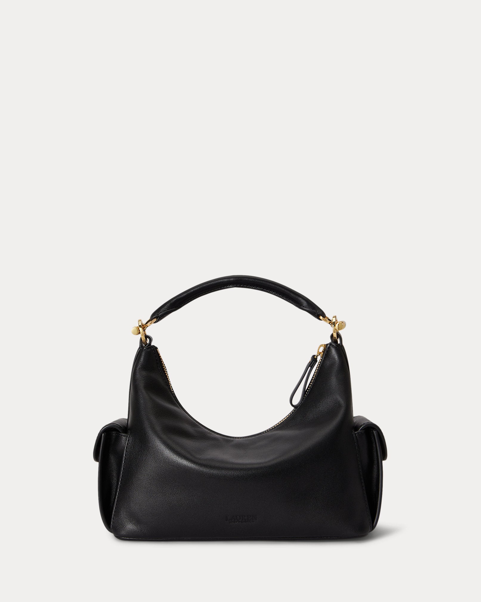 Ralph Lauren Nappa Leather Small Blaike Shoulder Bag - Black