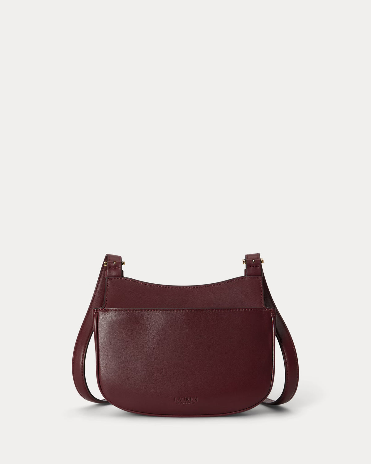 Ralph Lauren Leather Medium Marcy Crossbody Bag  -  Dark Garnet